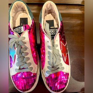 Pink Golden Goose tennis shoes size 37